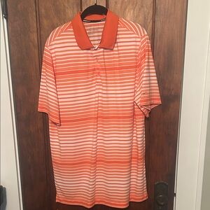 Nike Vibrant Orange and White Polo Shirt